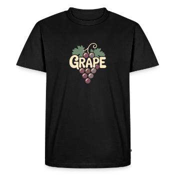 Vigne de raisin - Drôle Vintage Cartoon Design - T-shirt Premium bio Homme - noir - Devant - Nico (187cm)