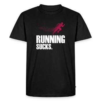 Courir Sucks - T-shirt Premium bio Homme - noir - Devant - Nico (187cm)