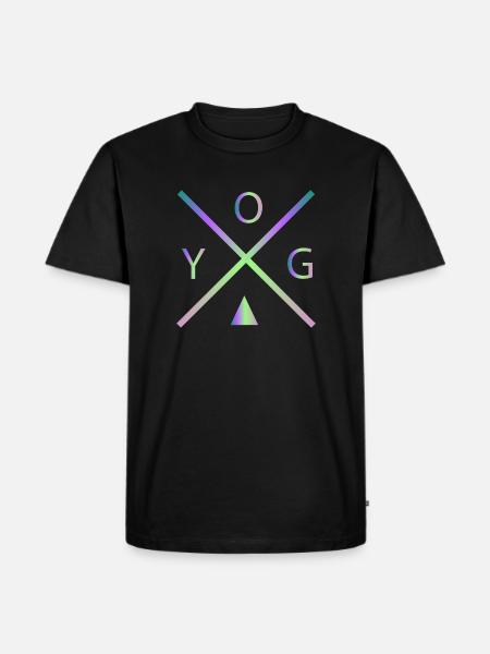 yoga - Men's Premium Organic T-Shirt - black