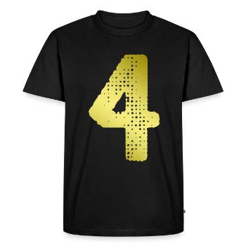 Maillot 4 numéros - T-shirt Premium bio Homme - noir - Devant - Nico (187cm)