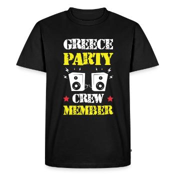 Greece Party Crew - Men's Premium Organic T-Shirt - black - Front - Nico (187cm)