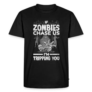 Zombie Lover Costume for Funny Halloween - Men's Premium Organic T-Shirt - black - Front - Nico (187cm)