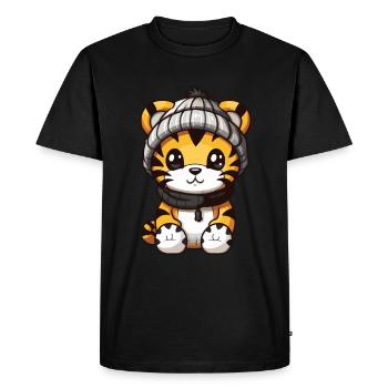 Bande dessinée Tiger Winter - T-shirt Premium bio Homme - noir - Devant - Nico (187cm)