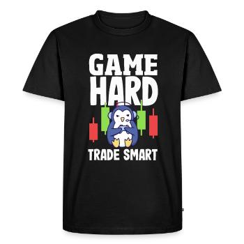 Crypto-monnaie Récompenses Gaming Blockchain Gamer - T-shirt Premium bio Homme - noir - Devant - Nico (187cm)