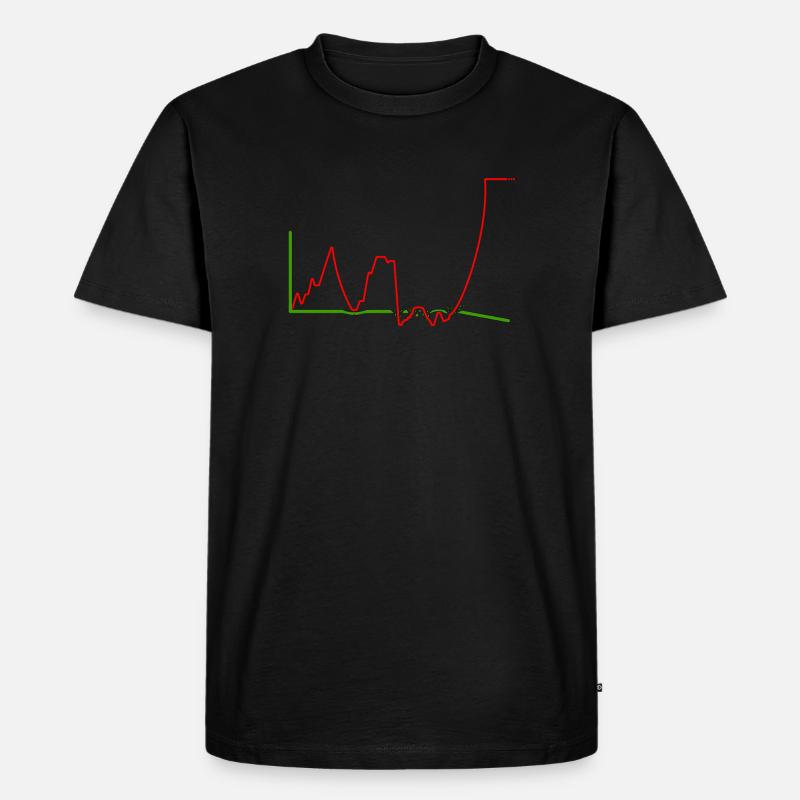 LEBENSDAUER-KURVE - Männer Premium Bio T-Shirt - Schwarz