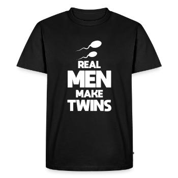 Twin devient père - T-shirt Premium bio Homme - noir - Devant - Nico (187cm)