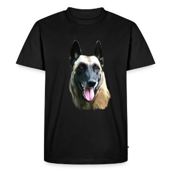 malinois - T-shirt Premium bio Homme - noir - Devant - Nico (187cm)