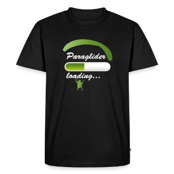 Chargement du parapente - T-shirt Premium bio Homme - noir - Devant - Nico (187cm)
