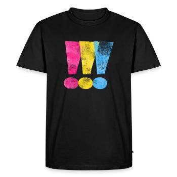 Points d'exclamation de la fierté pansexuelle - T-shirt Premium bio Homme - noir - Devant - Nico (187cm)