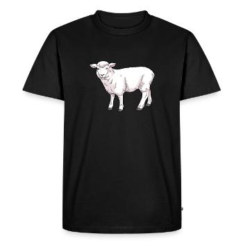 Mouton mouton domestique - T-shirt Premium bio Homme - noir - Devant - Nico (187cm)