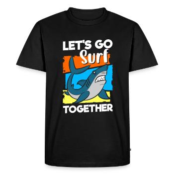 Shark Sea Underwater Predatory Fish - Men's Premium Organic T-Shirt - black - Front - Nico (187cm)