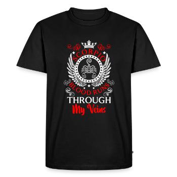 Scorpion Anniversaire Astro Element - T-shirt Premium bio Homme - noir - Devant - Nico (187cm)