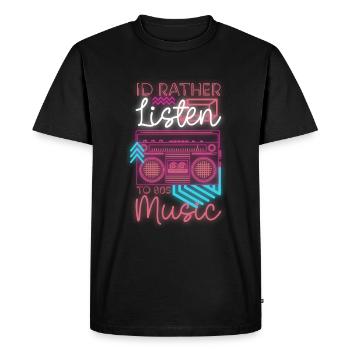 80s disco costume - Men's Premium Organic T-Shirt - black - Front - Nico (187cm)