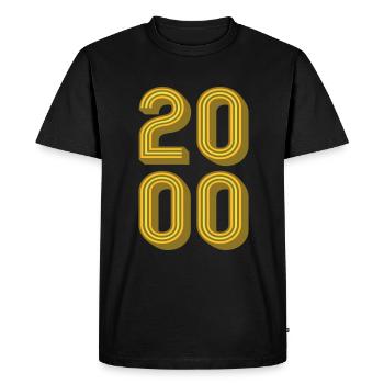 2000 Année de naissance | Couleurs changeantes - T-shirt Premium bio Homme - noir - Devant - Nico (187cm)