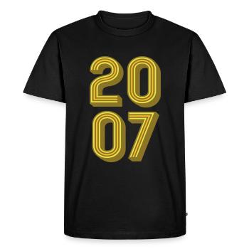 2007 Année de naissance | Les couleurs peuvent être modifiées - T-shirt Premium bio Homme - noir - Devant - Nico (187cm)
