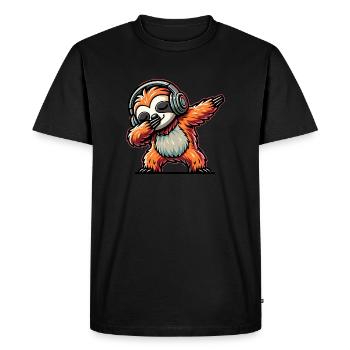 Dabbing Sloth - Men's Premium Organic T-Shirt - black - Front - Nico (187cm)