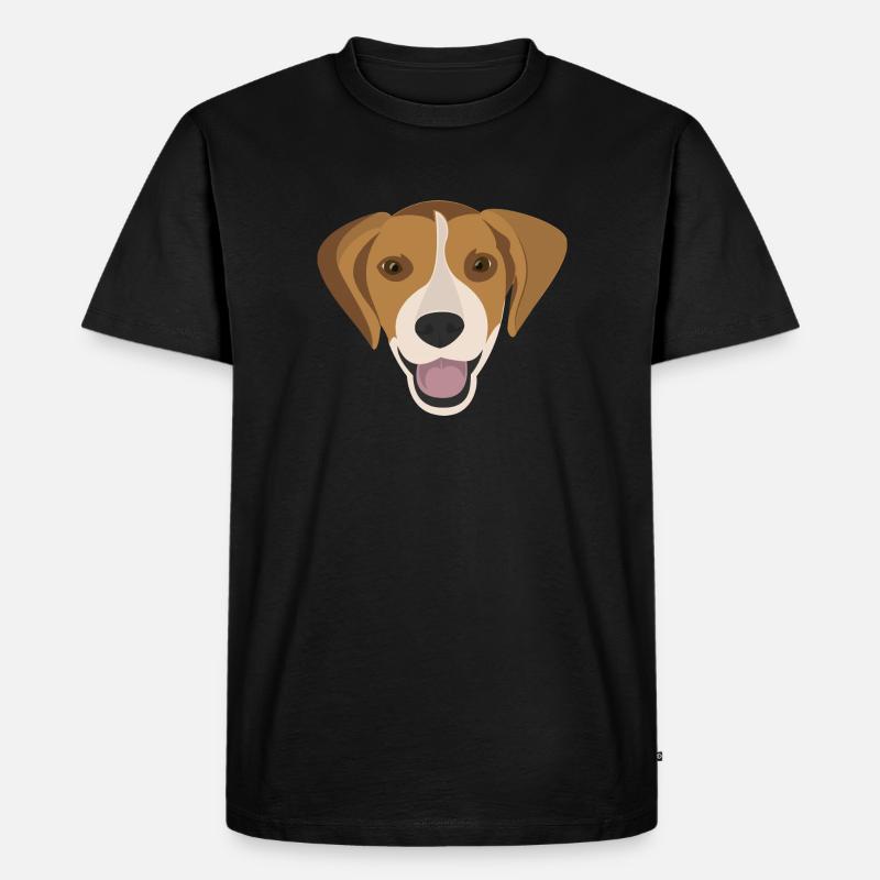 Beagel - Männer Premium Bio T-Shirt - Schwarz