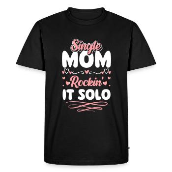 L’amour de l’équipe monoparentale - T-shirt Premium bio Homme - noir - Devant - Nico (187cm)