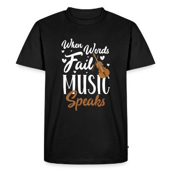 Musician Player Geiger Musikverein - Men's Premium Organic T-Shirt - black - Front - Nico (187cm)