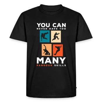Freerunner Running Street Style Fitness - Men's Premium Organic T-Shirt - black - Front - Nico (187cm)