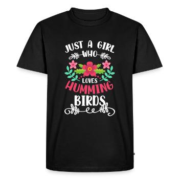 Oiseaux Nature Mode de vie - T-shirt Premium bio Homme - noir - Devant - Nico (187cm)