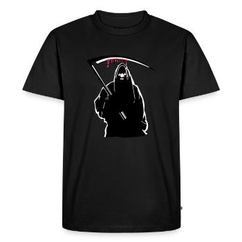 Mort sens capuche - T-shirt Premium bio Homme - noir - Devant - Nico (187cm)
