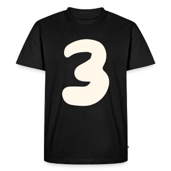 3 - T-shirt Premium bio Homme - noir - Devant - Nico (187cm)