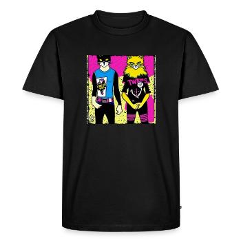 Electro Rocking Cats - Men's Premium Organic T-Shirt - black - Front - Nico (187cm)