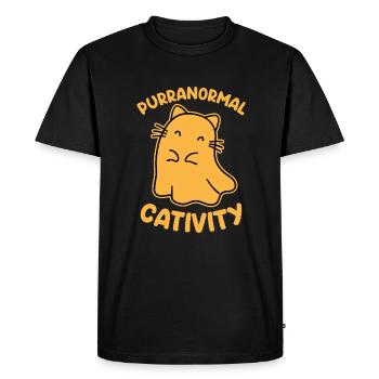 Cativité pourpre - T-shirt Premium bio Homme - noir - Devant - Nico (187cm)