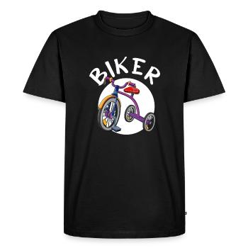 Vélo Vélo Chaîne de vélo Motard à trois roues - T-shirt Premium bio Homme - noir - Devant - Nico (187cm)