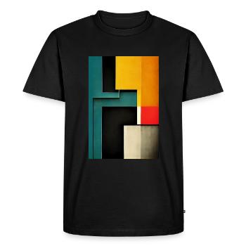 Geometric Design in Bauhaus Style - Men's Premium Organic T-Shirt - black - Front - Nico (187cm)