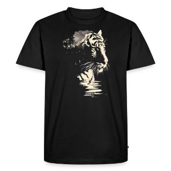 Tigre Wildcat Jungle - T-shirt Premium bio Homme - noir - Devant - Nico (187cm)