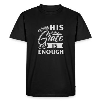 Christian saying - Men's Premium Organic T-Shirt - black - Front - Nico (187cm)