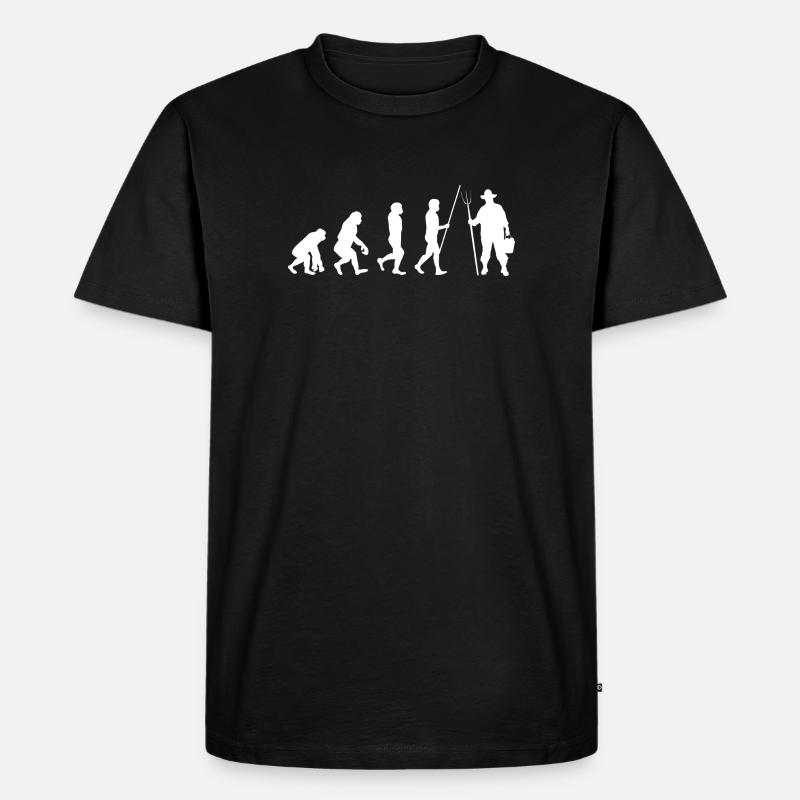 Farmer Evolution - Men's Premium Organic T-Shirt - black