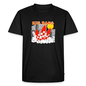 Big Bang - Men's Premium Organic T-Shirt - black - Front - Nico (187cm)