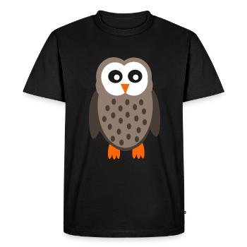 funny owl owls T-shirt - Men's Premium Organic T-Shirt - black - Front - Nico (187cm)