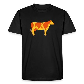 Vache 4 - T-shirt Premium bio Homme - noir - Devant - Nico (187cm)
