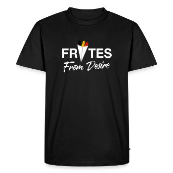 Frites From Desire - T-shirt Premium bio Homme - noir - Devant - Nico (187cm)