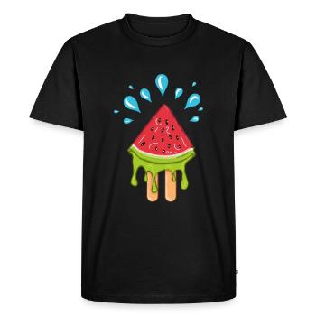 Watermelon Popsicle Sweet Summer Fruits - Men's Premium Organic T-Shirt - black - Front - Nico (187cm)