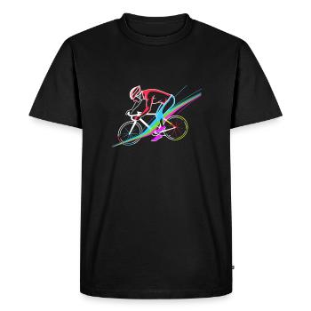 Cycliste sur route Cyclisme Cycliste de course - T-shirt Premium bio Homme - noir - Devant - Nico (187cm)