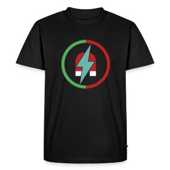 Électricité et magnétisme - T-shirt Premium bio Homme - noir - Devant - Nico (187cm)