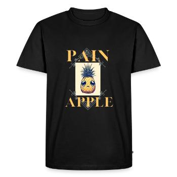 Douleur Pomme - T-shirt Premium bio Homme - noir - Devant - Nico (187cm)
