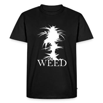 Weed Cannabis - Men's Premium Organic T-Shirt - black - Front - Nico (187cm)