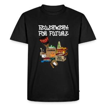 Feux d’artifice du futur - T-shirt Premium bio Homme - noir - Devant - Nico (187cm)