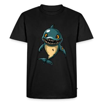 Dolphin Halloween Zombie - Men's Premium Organic T-Shirt - black - Front - Nico (187cm)