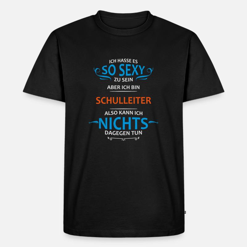 Schulleiter Beruf - Männer Premium Bio T-Shirt - Schwarz