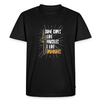 Trombone - T-shirt Premium bio Homme - noir - Devant - Nico (187cm)