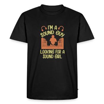 Tontechniker Ingénieur du son - T-shirt Premium bio Homme - noir - Devant - Nico (187cm)