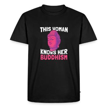 Bouddha Bouddhisme bouddhiste - T-shirt Premium bio Homme - noir - Devant - Nico (187cm)