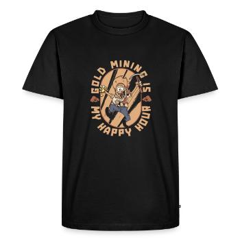 Mines d’or - T-shirt Premium bio Homme - noir - Devant - Nico (187cm)